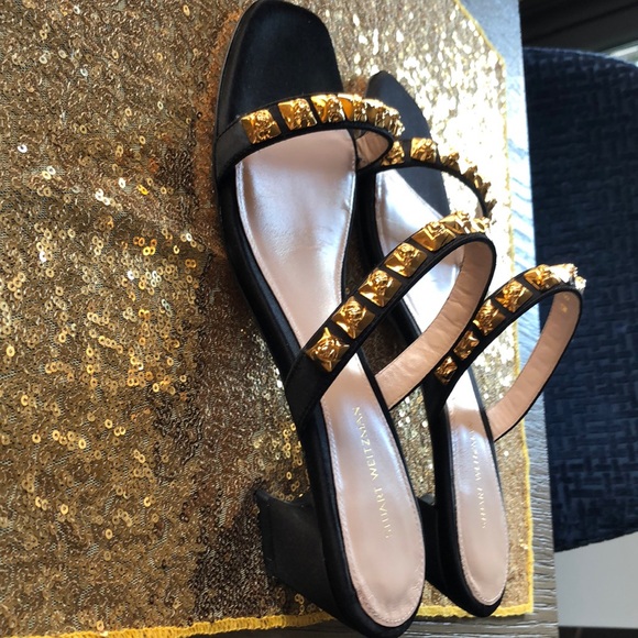 Stuart weitizman black two band sandals - Picture 4 of 4